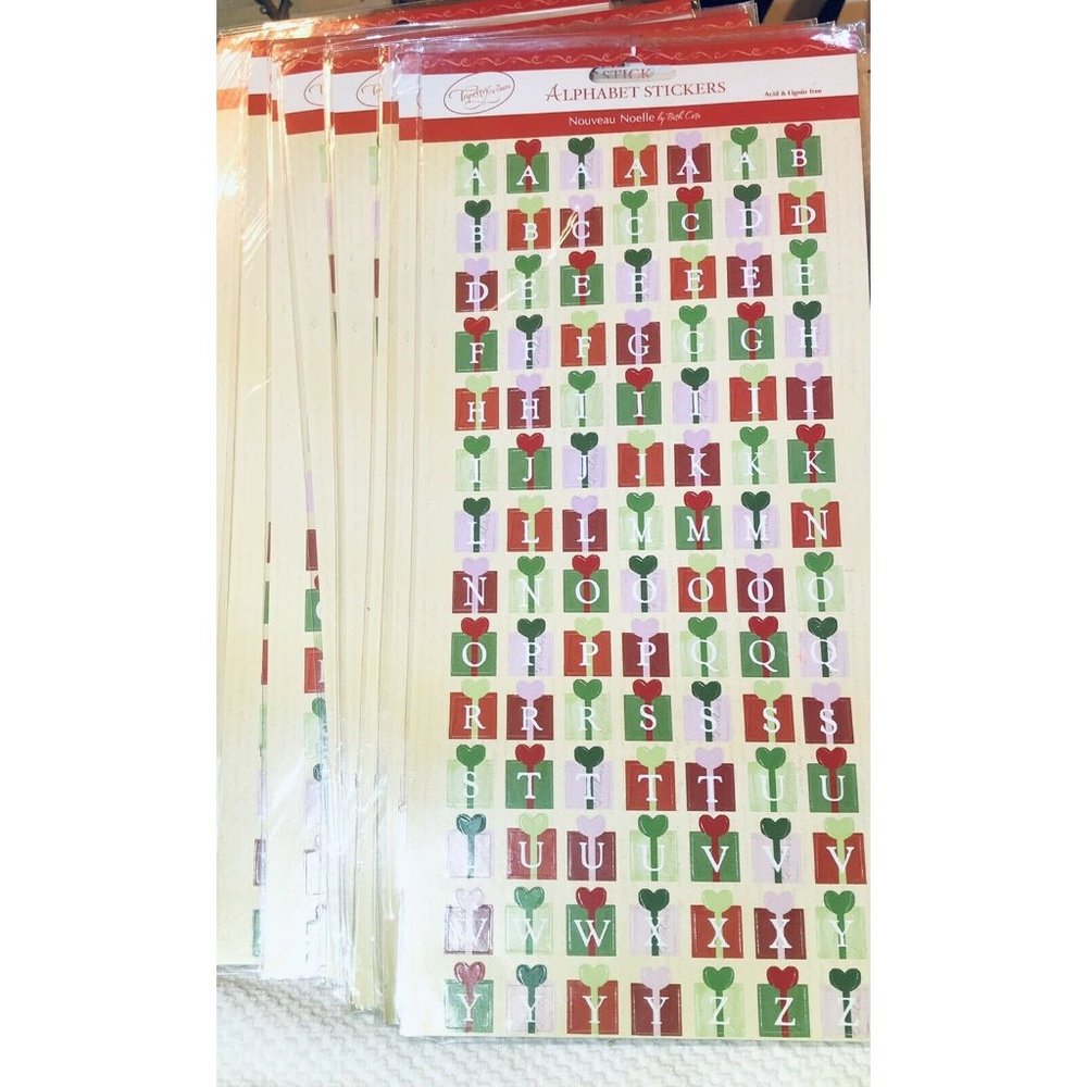 Bundle of 10 packs Alphabet Stickers Scrapbook Crafting Christmas Valentines NEW